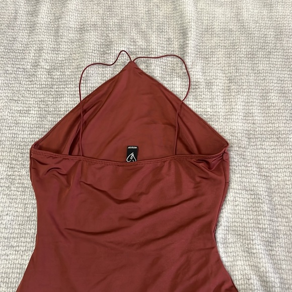 Windsor Maroon Bodycon Mini Dress - Size M - Picture 3 of 4